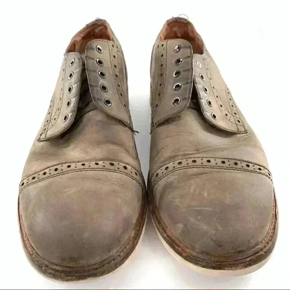 Frye mens wingtip Oxfords size 12 brown suede cap toe brogue main image 11